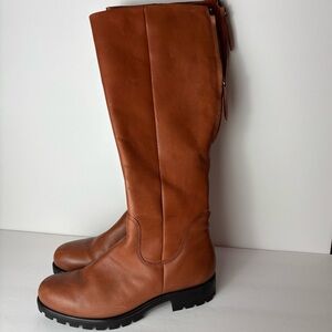 ECCO Womens Modtray Knee High Boot Cognac Brown